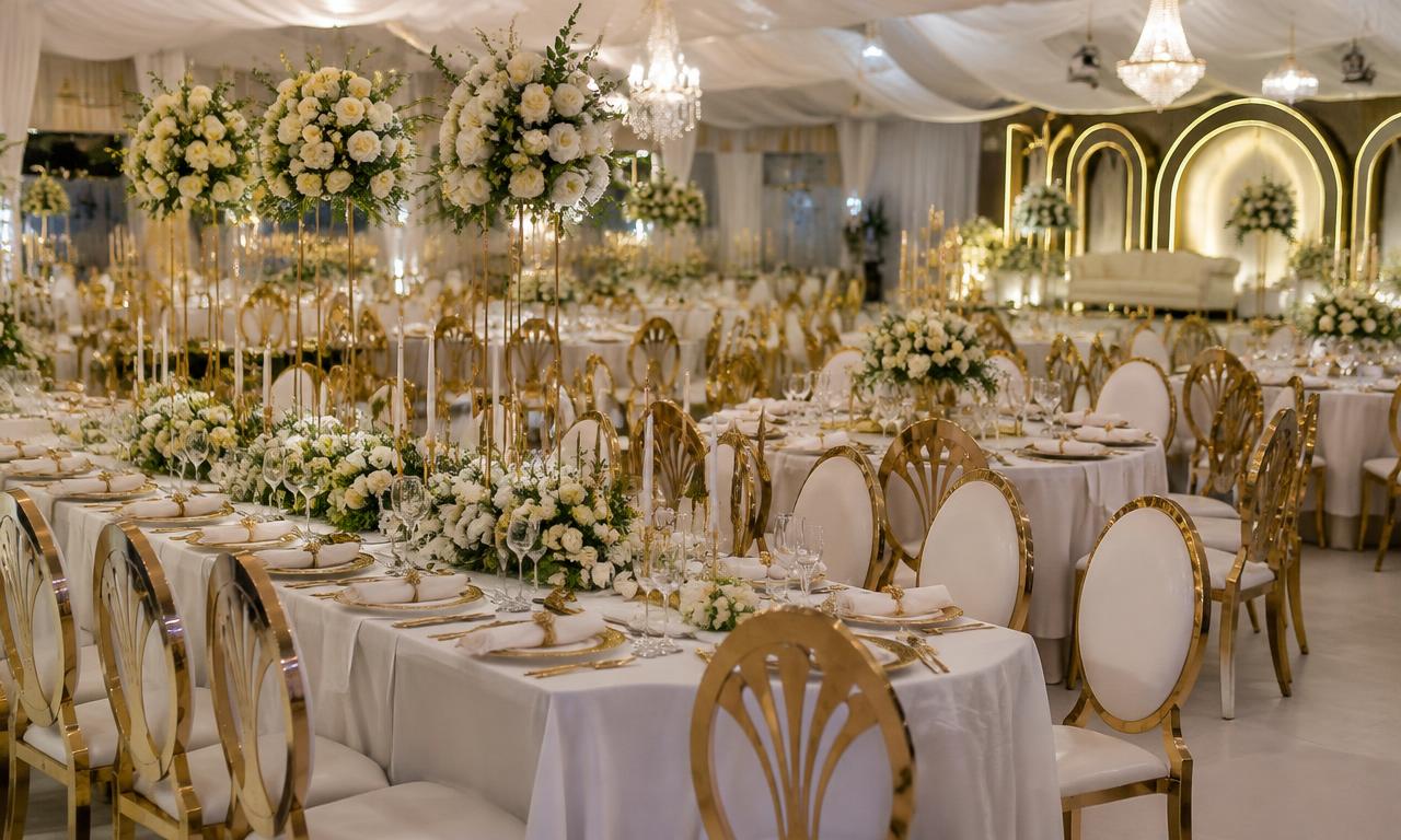 Décoration florale haut de gamme pour réception